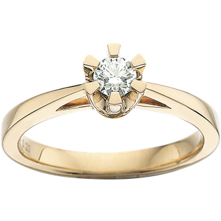 Prinsesse Ring i 14kt. guld m. 0,20ct. diamant