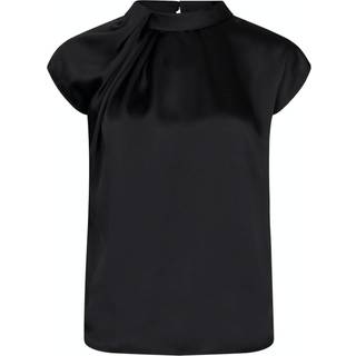 Neo Noir Fleur Drapy Satin Bluser 160990 Black (40)