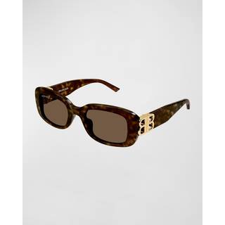 Balenciaga BB0310SK Asian Fit 002 53 Solbriller Kvinder Tortoiseshell - Tortoise - 53mm