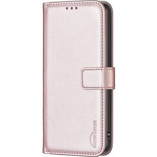 Motorola Moto G54 Læder Flip Cover m. Ståfunktion & Kortholder - Rose Gold