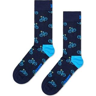 Navy Bike Crew Sock | Fun & Colorful Novelty Socks - Navy, Blue - 36-40