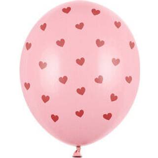 50 stk. Balloner Hjerter pastel baby pink 30 cm – Romantisk og holdbar festpynt