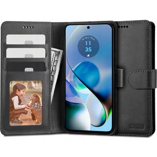 Motorola Moto G54 Tech-Protect Flip Wallet m. Pung & Ståfunktion - Sort