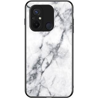 SKALO Xiaomi Redmi 12C 4G Marmor hærdet glas TPU Cover - #3