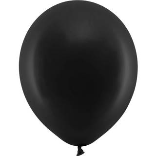 10 stk. Latexballoner sort 12" - Perfekt til fest og heliumbrug