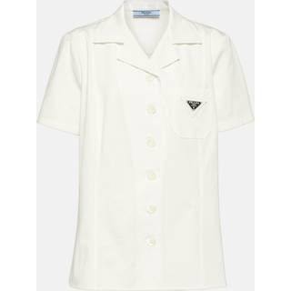 Prada Logo cotton shirt - white - S