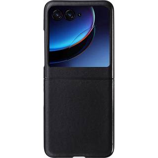 Motorola Razr 40 Ultra Læderbetrukket Slim Bagside Cover - Sort