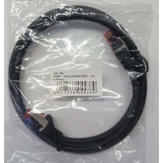 Cat 6a S/FTP LSZH Netværkskabel - Sort - 1 m