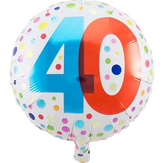 Folienballon Konfetti 40. Geburtstag