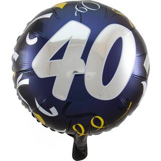 Folienballon 40 schwarz-gold 45cm