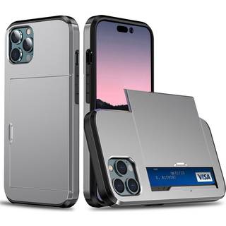 iPhone 15 Pro Max Håndværker Cover m. Kortholder - Grå