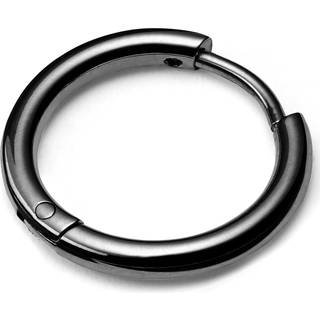 Hoop Ørering i Sort Stål