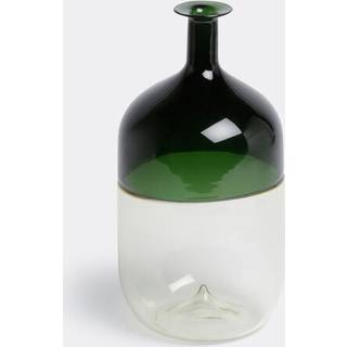 Venini Decorative Objects - 'Bolle' bottle in Straw Yellow, Apple Green Murano Blown Glass