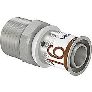 Uponor S-Press PLUS kobling med nippel 16 mm x 1/2''