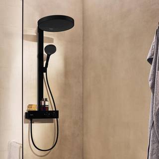 hansgrohe Rainfinity Showerpipe 360 1jet med ShowerTablet 350 i matsort