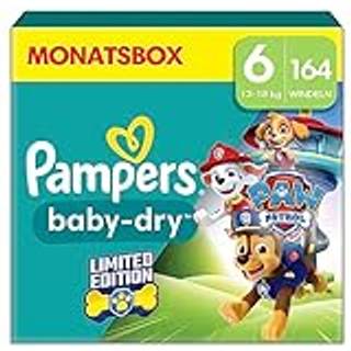 Pampers Baby Dry Extra Large Paw Patrol 164ST bleer str. 6 (13-18 kg) månedsboks
