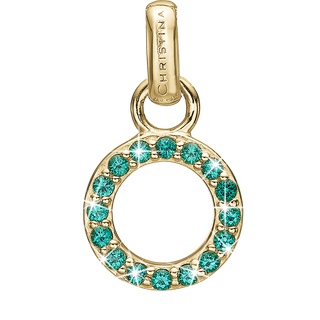 GREEN CZ CIRCLE 10 MM