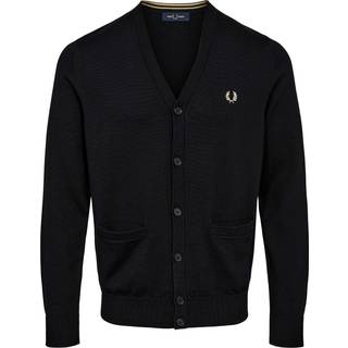 Fred Perry Herren Cardigan schwarz unifarben
