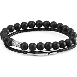 Galio Sort Mat Stenarmbånd