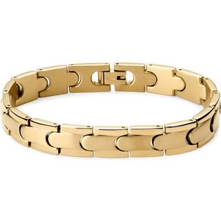 Guldfarvet Rustfrit Stål Armbånd med Kliklås