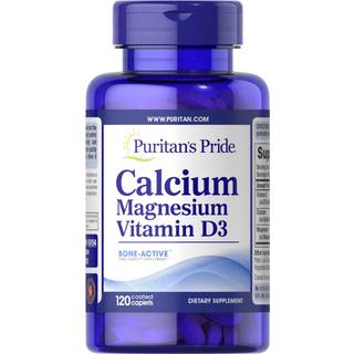 Puritan's Pride - Calcium Magnesium med Vitamin D 120 kapsler