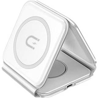 Dudao 3i1 foldbar trådløs oplader, 15W - Hvid