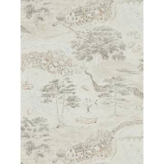 Sea Houses Charcoal/Linen - DEBB216489
