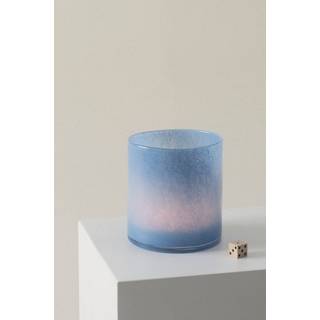BOSSY lysestage - højde 16 cm - Blå