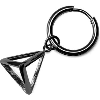 Sort Drop Hoop Stålørering m. Trekant Vedhæng
