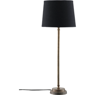 PR Home Kent bordlampe, sort/messing, konisk skærm