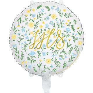 1 stk. Farverig IHS folieballon, 45 cm før oppustning, inklusiv sugerør til festlig dekoration