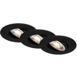 LED-indbygningsspot 7602 3sæt IP65 3.000 K sort