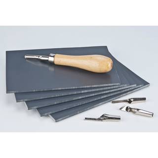 Plastplade Lino Soft til linoleumstryk 15×20 cm, 3 mm tyk