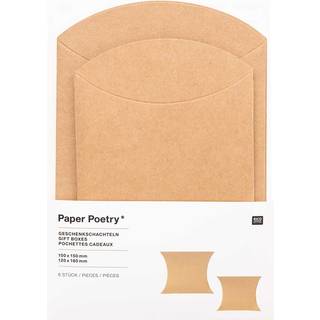 Paper Poetry Geschenkschachteln Set 6 Stück - Kraftpapier
