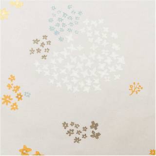 Druckstoff Crafted Nature Blumen grau-metallic 140cm beschichtet - Grau