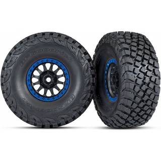 Traxxas 8474X Tires & Wheels Baja KR3/Method Race Black-Blue (2) UDR