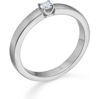 CROWN ALLIANCE ring i 14 kt. Hvidguld med diamant på 0,09 ct.