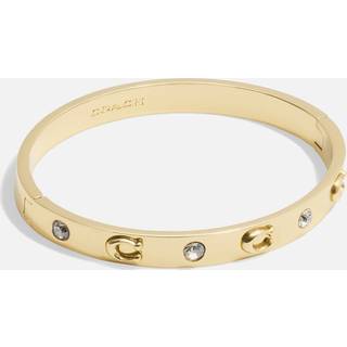 Coach Gold Boxed C Logo Hinged Bangle - Gold - 17.8cm