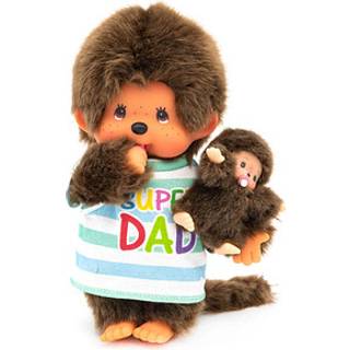 Monchhichi far med barn 20cm Monchhichi dukke 220960