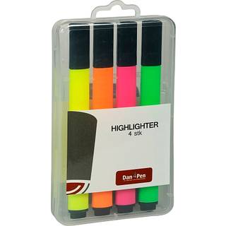 Danpen highlighter 4 pak (På lager i varehus)