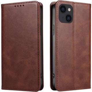 SKALO iPhone 15 Pro Max Premium Wallet Flip Cover - Brun