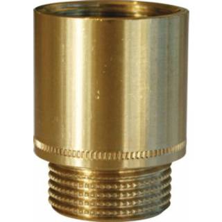 Haneforlænger 1/2" x 40 mm, muffe/nippel, rå messing