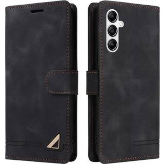 SKALO Samsung A14 4G/5G Flip Cover m. pung i PU-læder - Sort