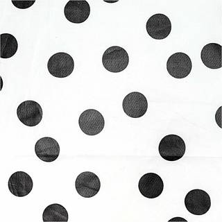 Stoff Punkte groß weiß-schwarz 140cm beschichtet - Weiß