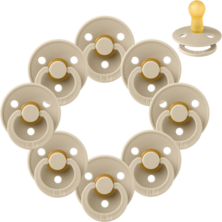 BIBS Rund Colour Sut - Sampak - 8 stk. - Str. 2 - Vanilla