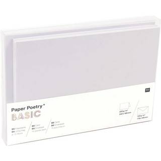 Paper Poetry Kartenset Basic weiß B6 - Weiß