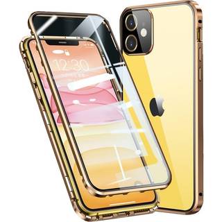iPhone 11 360⁰ Magnetisk Cover m. Glas Bagside & Forside - Guld