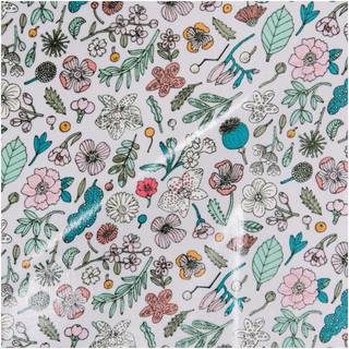 Druckstoff beschichtet Hygge Blumen flieder-neon 140cm - Flieder