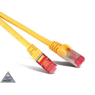 Cat 6a S/FTP LSZH Netværkskabel - Gul - 1 m