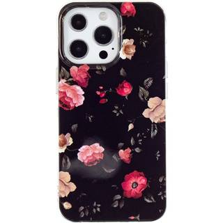 iPhone 15 Pro Selvlysende Fleksibel Bagside Cover af Plastik m. Print - Blomster